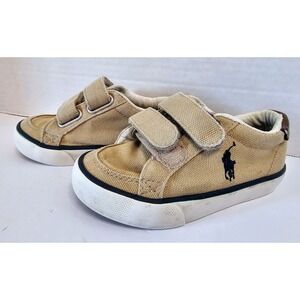 Polo Ralph Lauren Camden Canvas Sneakers Toddler Size 7 Velcro Strap Shoes